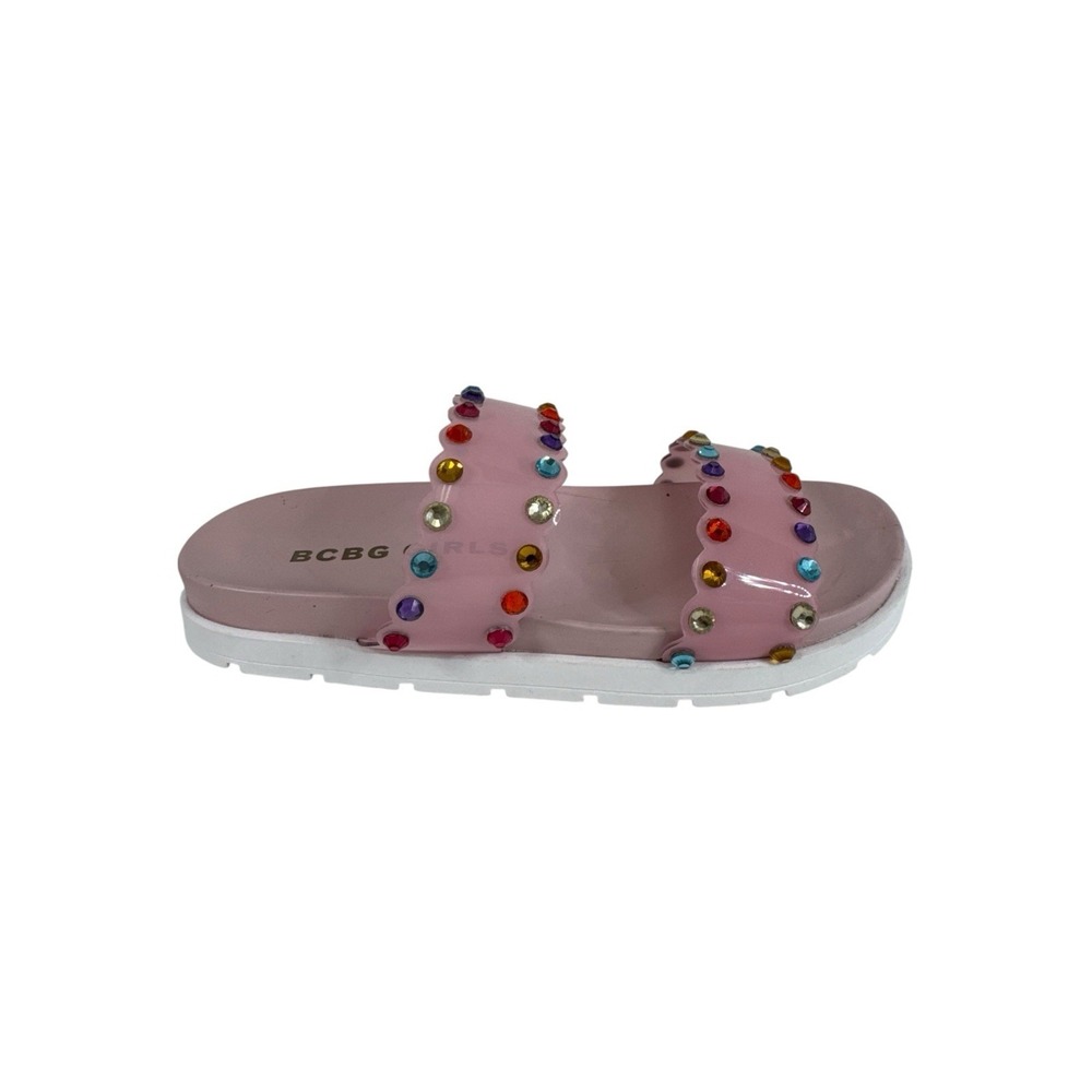 BCBG Girls pink double-strap slide sandals Size 13 M